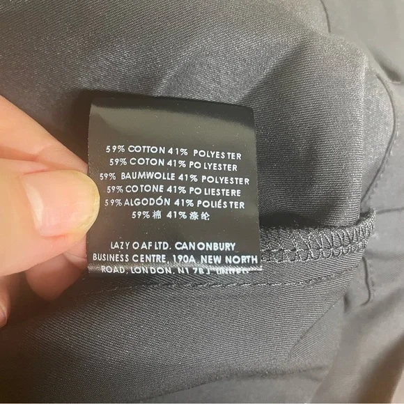 Lazy Oaf Embroidered Doodles Side Tie Black Dress 10 - Picture 14 of 14